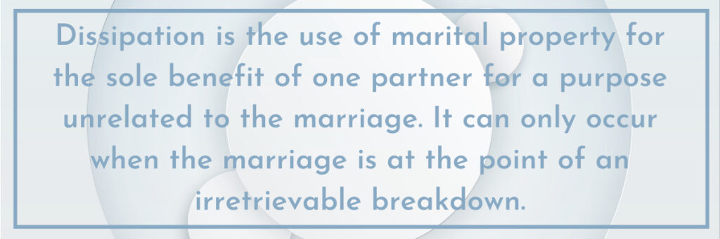Dissipation of Marital Assets in Divorce | Citino Family Law LLC | Maria Citino